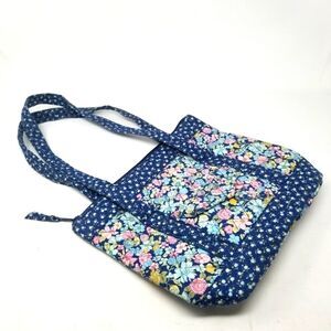 Misty Harbor Original Blue Pink Floral Quilted Bag